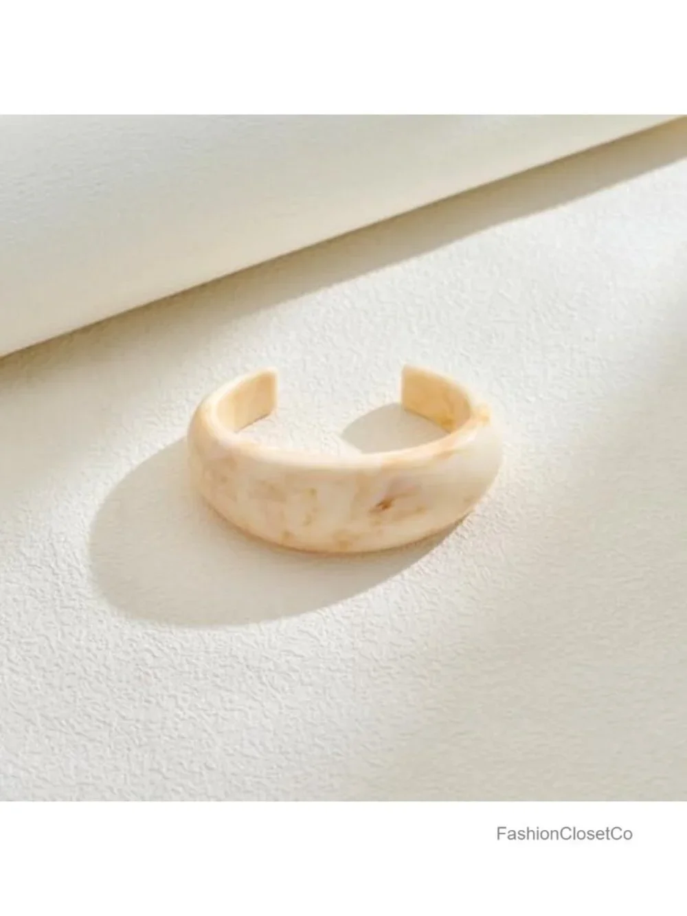 Chunky Acrylic Resin Cuff Bangle Bracelet Geometric Statement Wide Bangle
